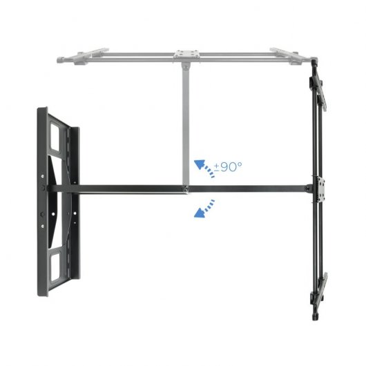 Tooq Support Mural avec Bras Articulé pour TV 43"-80" - Grand Angle - Pivotant et Inclinable - Poids Max 50Kg - VESA 800x400mm - Couleur Noir