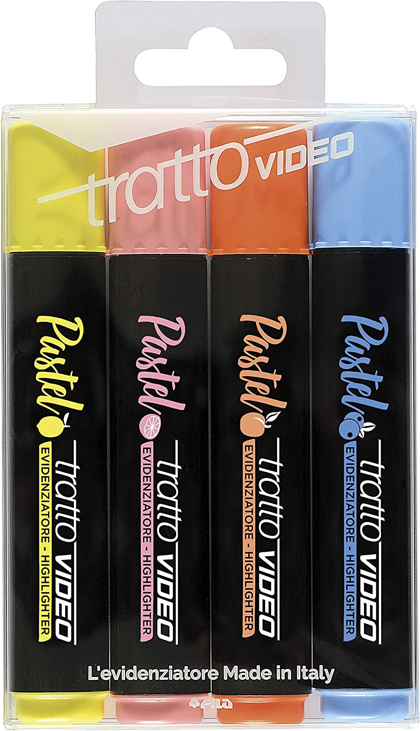 Tratto Video Pastel 4 Marqueurs Fluos