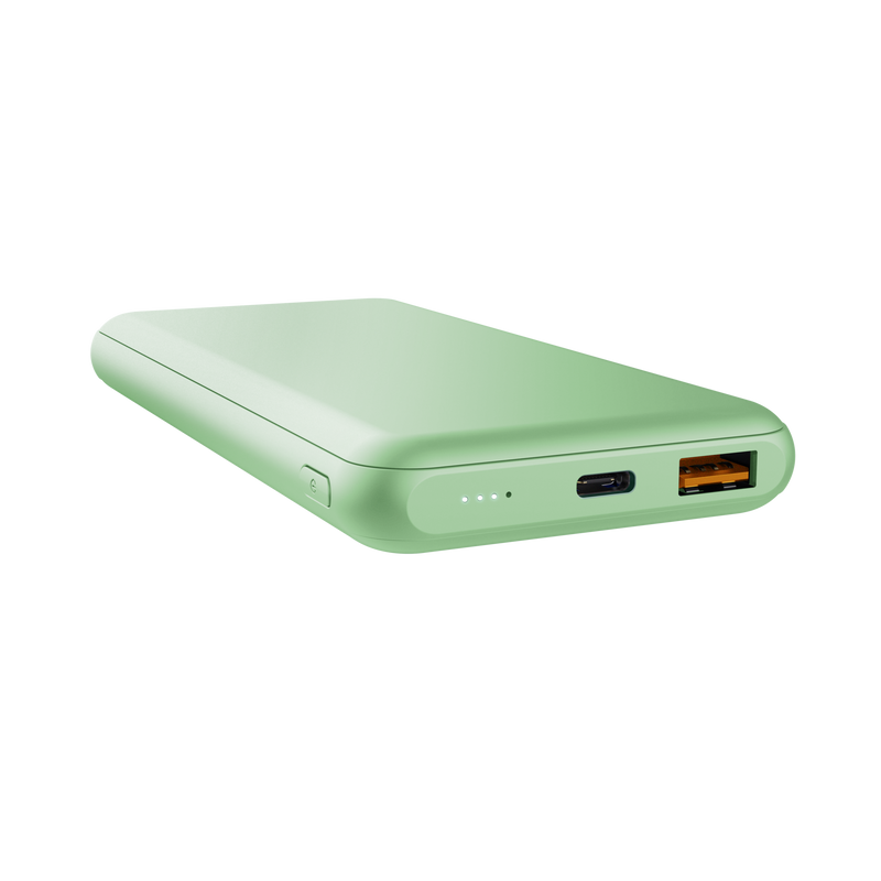 Trust Redoh Powerbank 10000mAh - USB, Type C - Chargement rapide - Couleur Vert