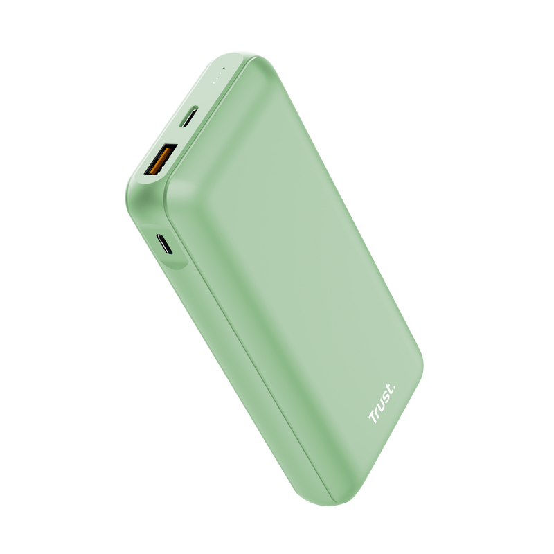 Trust Redoh Powerbank 20000mAh - USB, Type C - Chargement rapide - Couleur Vert