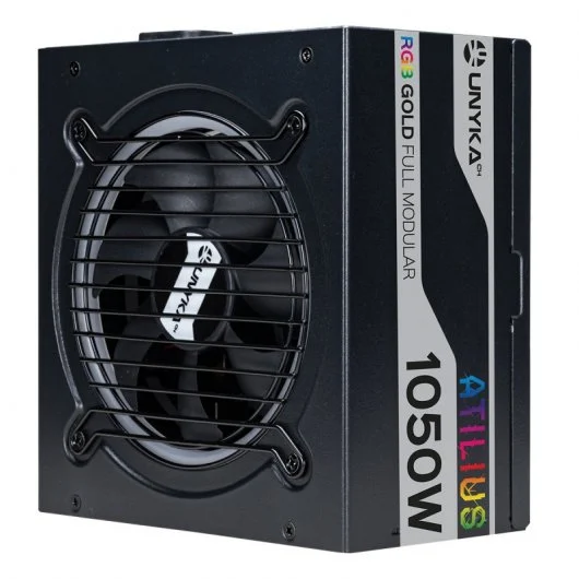 Unykach Atilius RGB Black 1050W Alimentation 1050W ATX 2.31 - Eclairage RGB - Full Modulaire - PFC Actif - Ventilateur 120mm