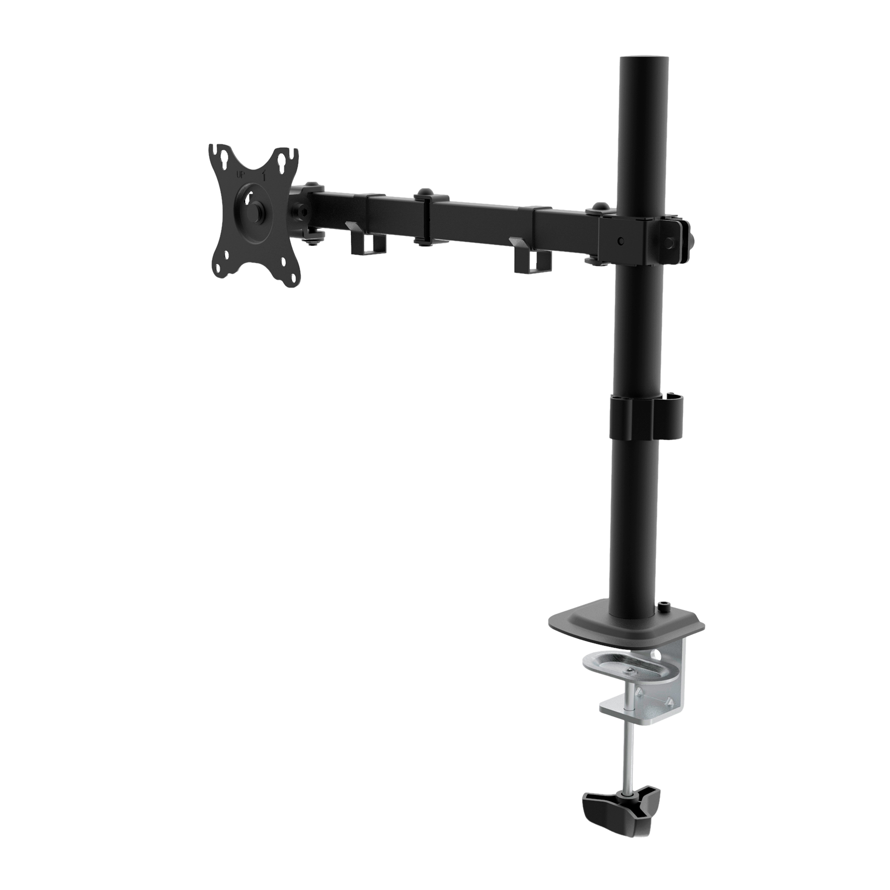 Unykach UK1421 Support de table avec bras articulé pour moniteur 10"-32" - Pivotant, inclinable et extensible - Gestion des câbles - Poids maximum 10 kg - VESA 100 x 100 mm