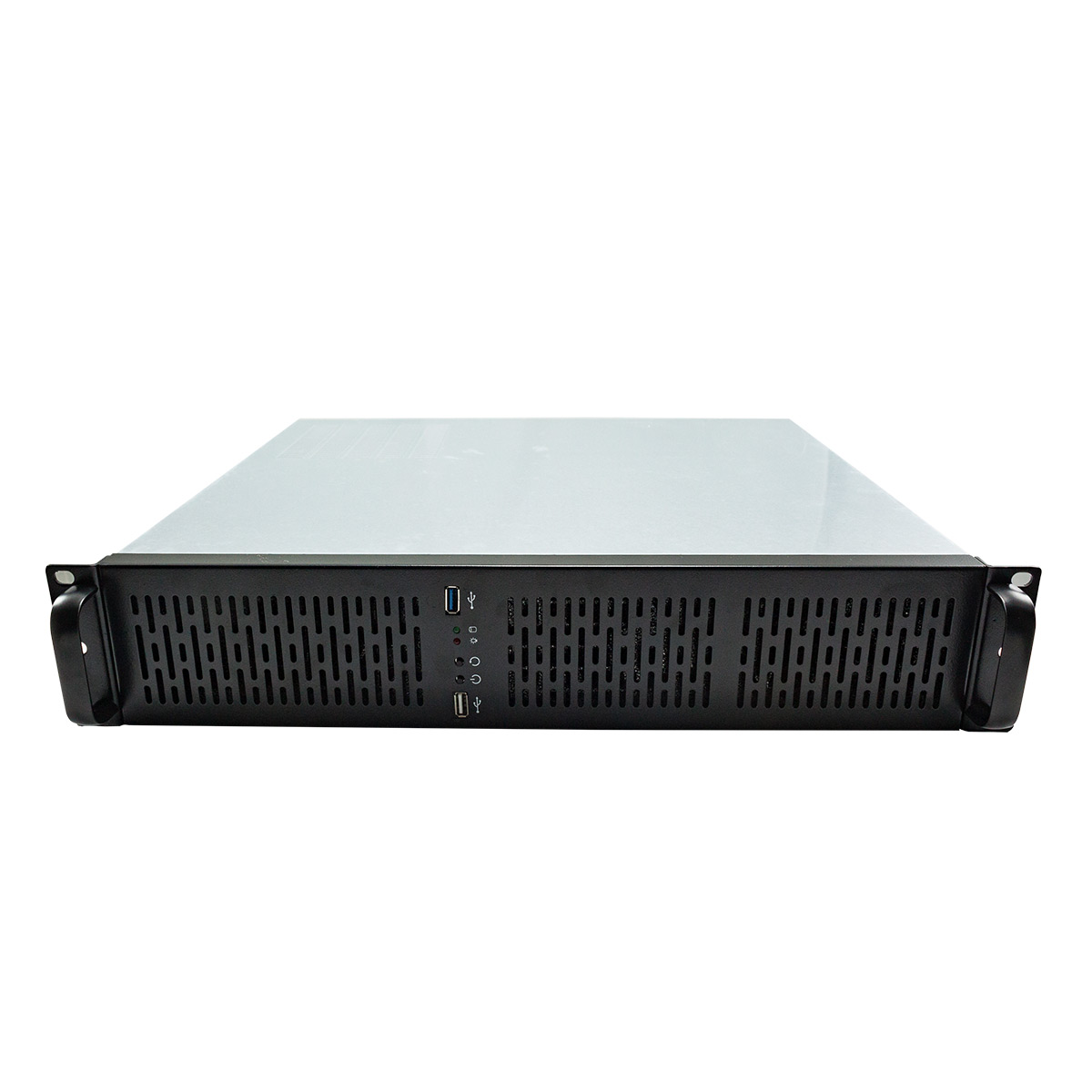 Unykach UK2129 2U 19" Rack Box - Tailles de disque prises en charge 2,5", 3,5" - Filtre anti-poussière avant - USB-A 2.0/3.0 et audio