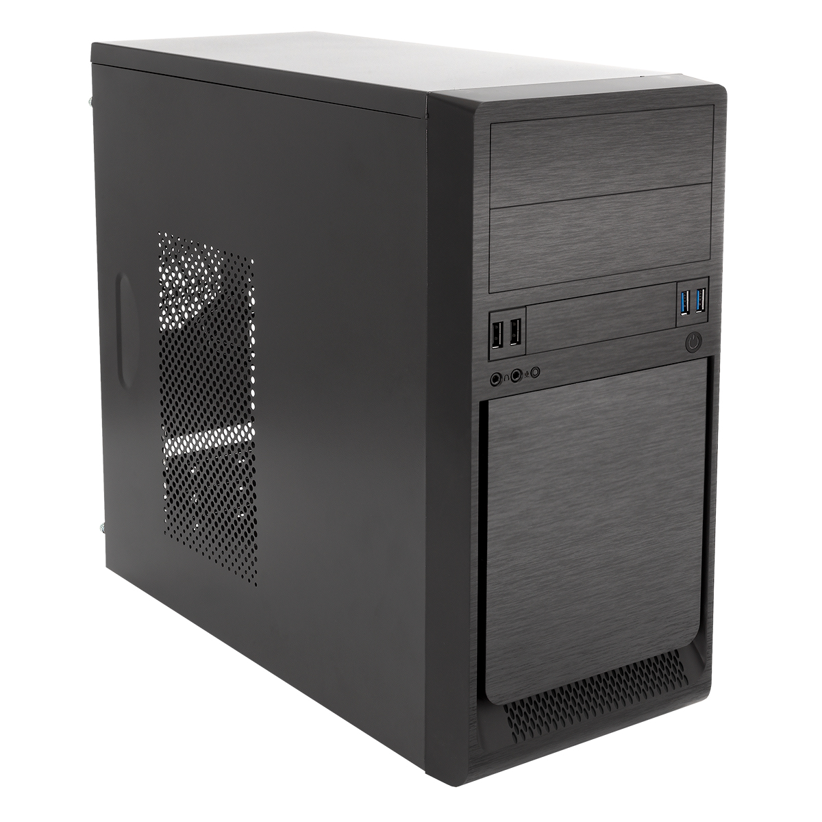 Unykach UK6023 U3 Boîtier tour MicroATX - Alimentation 500 W incluse - Taille de disque prise en charge 3,5", 2,5" - USB-A 3.2/2.0 et audio