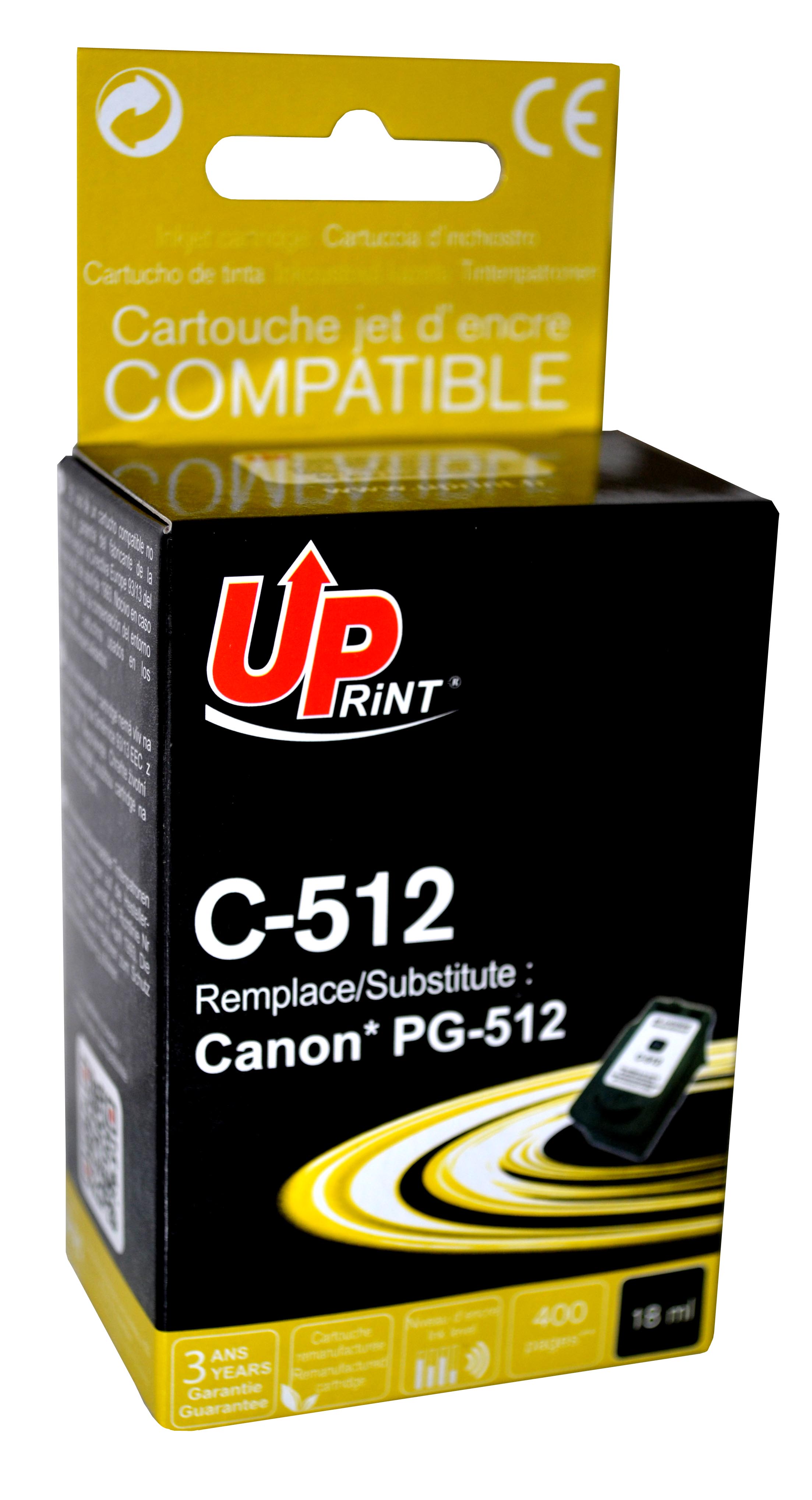 Cartouche encre UPrint compatible CANON PG-512 noir