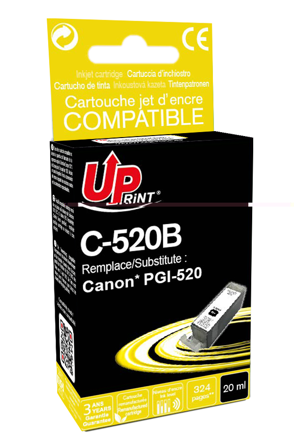 Cartouche encre UPrint compatible CANON PGI-520BK noir