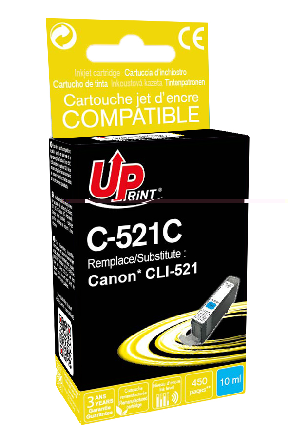Cartouche encre UPrint compatible CANON CLI-521C cyan
