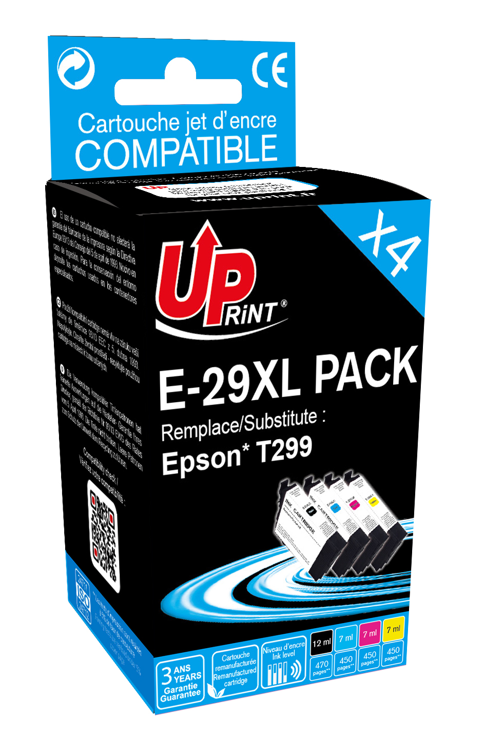 Cartouche encre compatible pour Epson XP-345 XP-432, XP-435 XP-442 XP-445