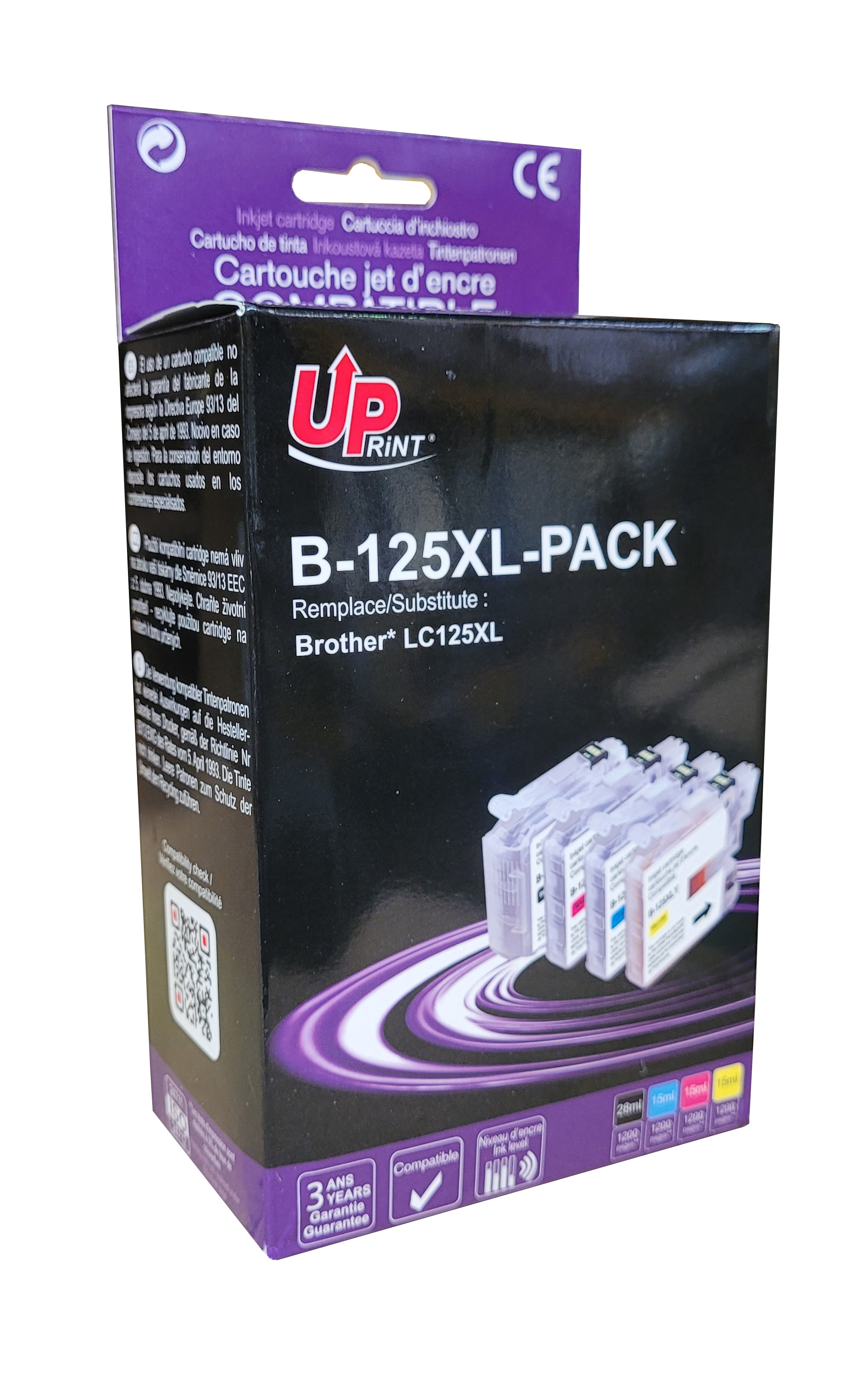 Pack UPrint compatible BROTHER LC-127XL/LC-125XL, 4 cartouches