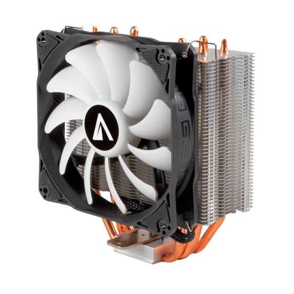 Ventilateur CPU Abysm Snow IV 120 mm avec dissipateur thermique à 4 caloducs - Vitesse max. 1400 tr/min - Couleur Blanc