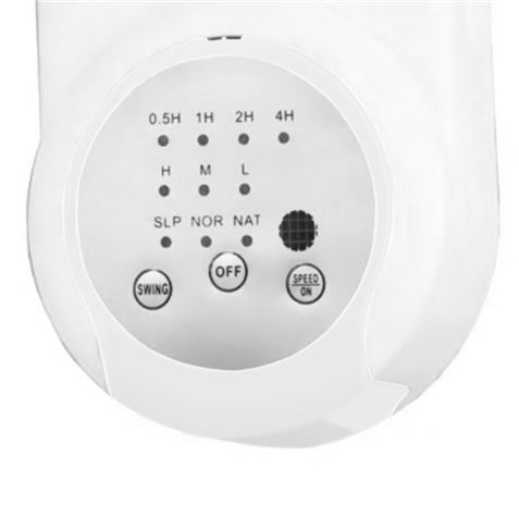 Ventilateur Mural Muvip - 45W - 3 Vitesses - Télécommande - Couleur Blanc