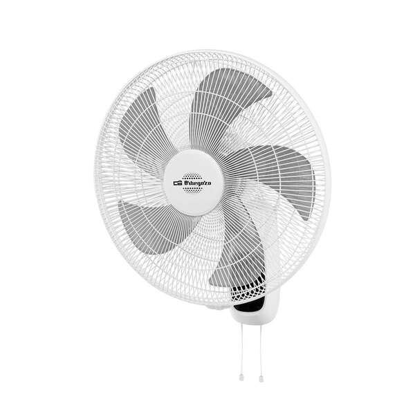 Ventilateur mural Orbegozo WF 0146 - Moteur puissant 60 W - Tête inclinable et mouvement oscillant - Diamètre 45 cm et 3 vitesses de ventilation