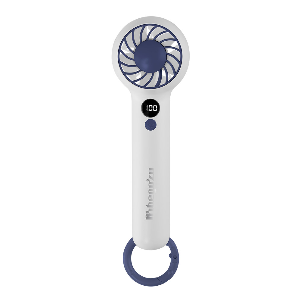 Ventilateur portatif Orbegozo HF 2200 - Ventilation réglable - Affichage numérique - Chargement USB-C - Batterie au lithium longue durée - Crochet intégré