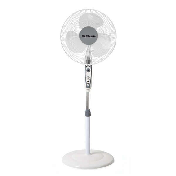 Ventilateur sur pied Orbegozo SF 0147 - Ventilation puissante à 3 vitesses - Tête oscillante et multi-orientable - Silencieux et sûr - Hauteur réglable