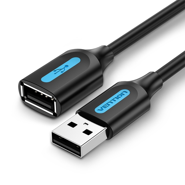 Vention CableTech Rallonge USB 2.0 - Connecteur Mâle vers Femelle - 50 cm - Haute Compatibilité - Couleur Noir