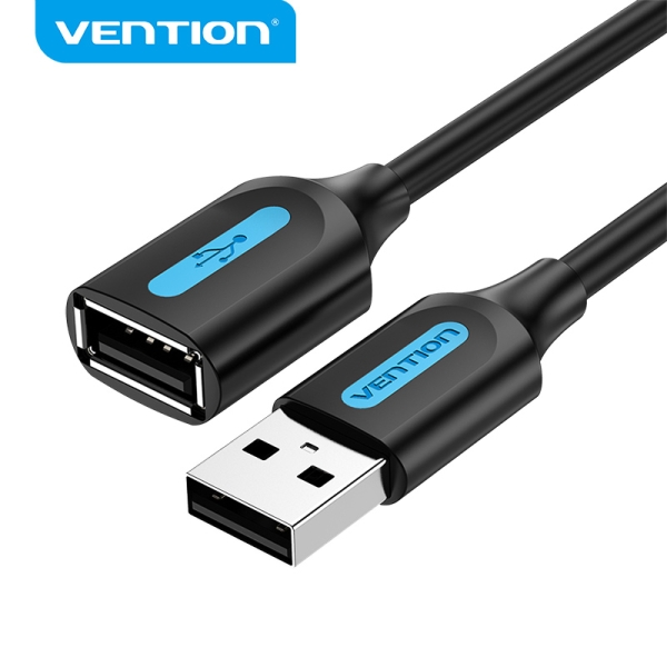 Vention CableTech Rallonge USB 2.0 - Connecteur Mâle vers Femelle - 50 cm - Haute Compatibilité - Couleur Noir