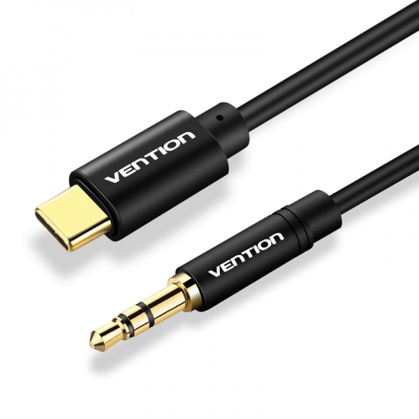 Vention Convertisseur Audio USB-C vers Jack 3.5 Mâle - 1m - Couleur Noir