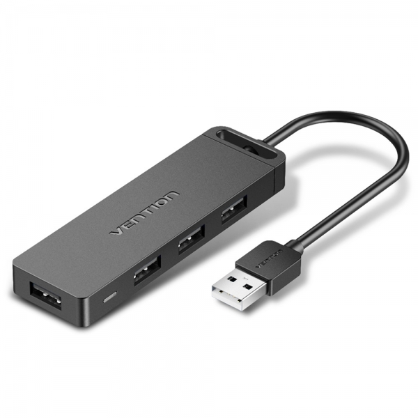 Vention HUB 4 en 1 USB 2.0 Mâle vers 4xUSB Femelle - 0,15m - Couleur Noir