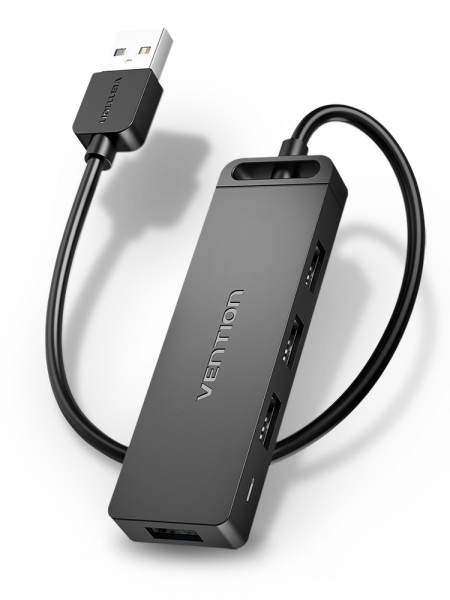 Vention HUB 4 en 1 USB 2.0 Mâle vers 4xUSB Femelle - 0,15m - Couleur Noir