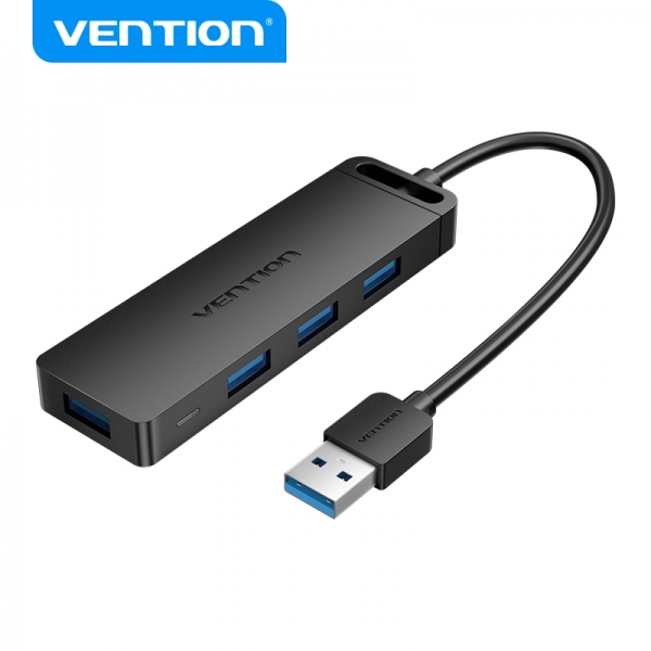 Vention HUB 4 en 1 USB 3.0 vers 4xUSB3.0/MicroUSB/PD - 0.5m - Couleur Noir