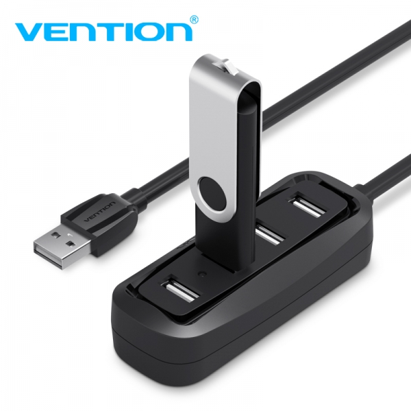 Vention HUB 4 en 1 USB2.0 vers 4xUSB2.0 - 0,15m - Couleur Noir