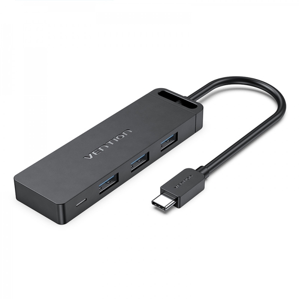 Vention HUB 5 en 1 USB-C vers 3xUSB3.0/USB-C(Gen1)/Micro-B Alimenté - 0,15m - Couleur Noir