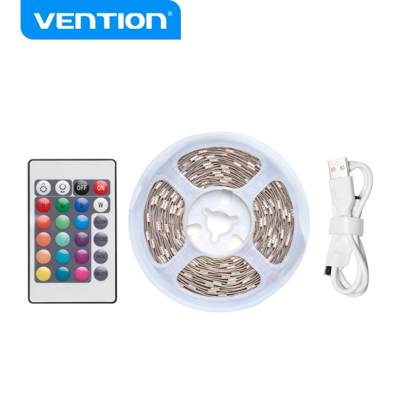 Vention RGB LED Lights Télécommande - Chargement USB - Installation et utilisation faciles - Différentes couleurs