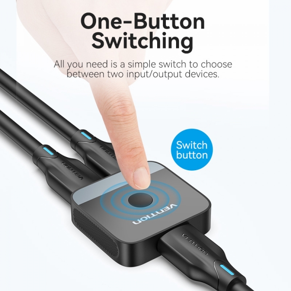 Vention Switch/Splitter HDMI Femelle vers 2x HDMI Femelle 4K Bidirectionnel - Couleur Noir