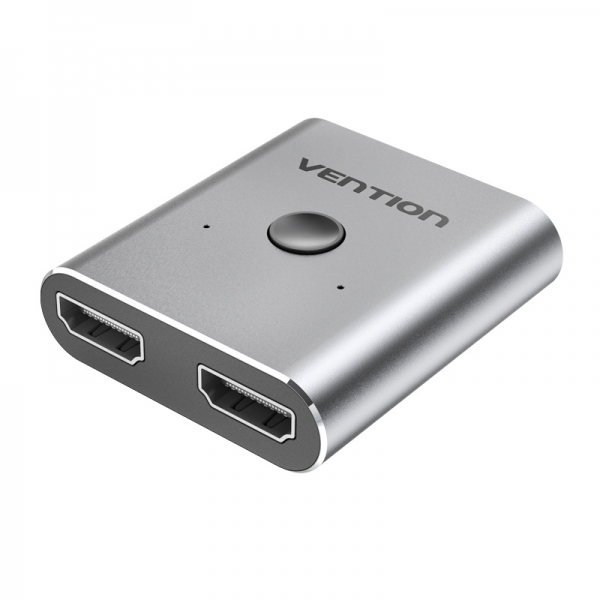 Vention Switch/Splitter HDMI Femelle vers 2xHDMI Femelle 4K Bidirectionnel - Aluminium Gris