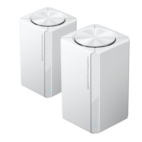 Xiaomi AC1200 Pack de 2 Systèmes WiFi Mesh Double Bande - Vitesse jusqu'à 1200Mbps - 2 Ports RJ-45