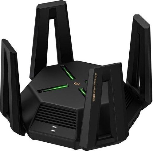 Xiaomi Mi Router AX9000 WiFi 6 Tri-Band - Jusqu'à 4804Mbps - Effets d'éclairage - USB 3.0, 5 ports Ethernet Gigabit - 12 antennes à gain élevé - Couleur noire